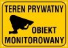 Teren prywatny Obiekt monitorowany 30 cm x 21 cm